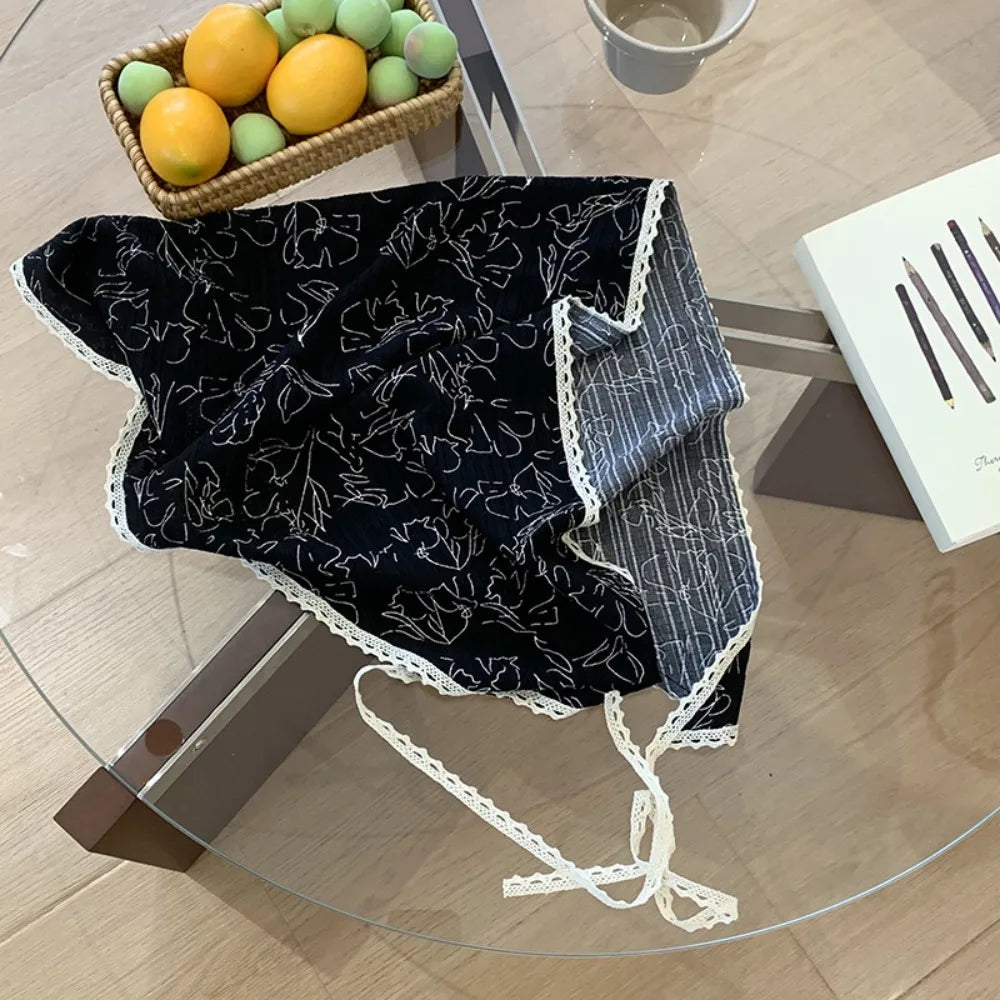 Fashion Pastoral Summer Triangle Headscarf Turban Thin Fresh Floral Qme Style9