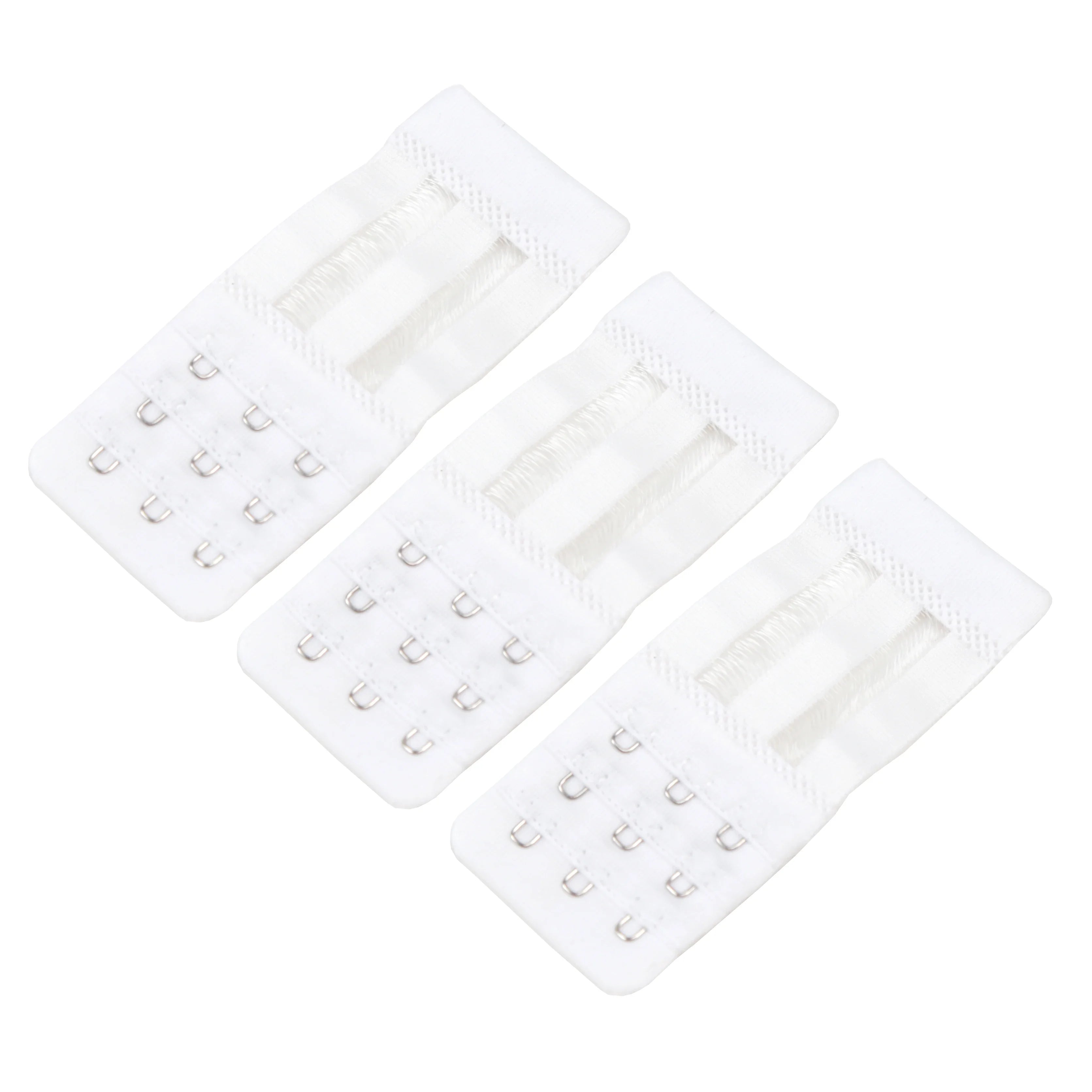 Ladies 3 Hook Bra Extender Soft Nylon Strap Extension Women Intimates Qme WHITE one size