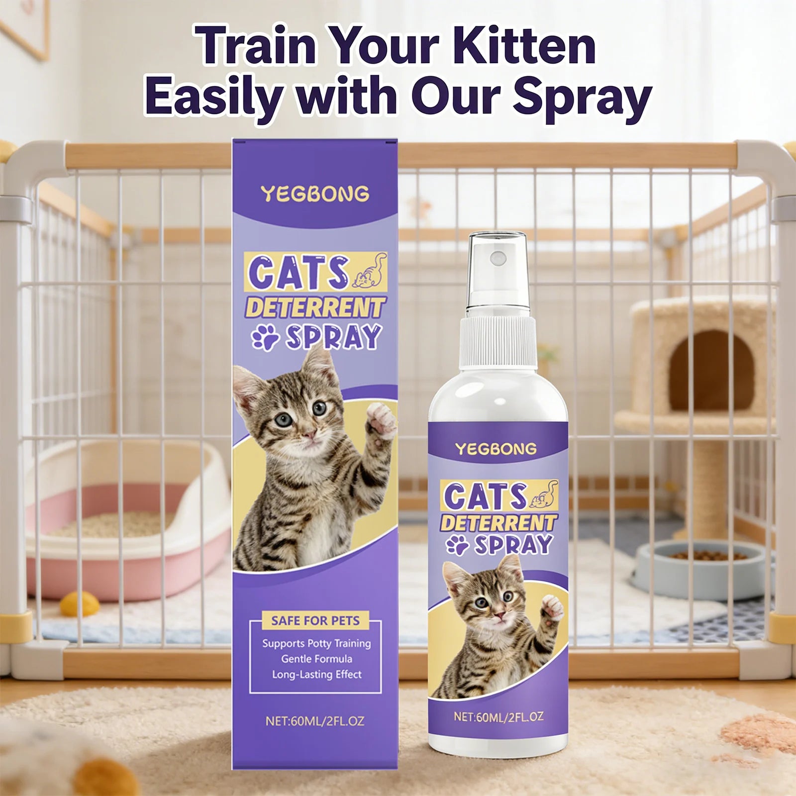 Pet Toilet Training Spray Induce Cat Pee Positioning Defecation Correct Bad Habit Reduce Scratching Behavior Cat Training Spray Qme