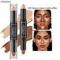 Contour Stick Duo, Double-Ended Highlight and Shadow Cream, Waterproof Full Coverage Concealer, Natural Finish Makeup for All Sk Qme 8526-3