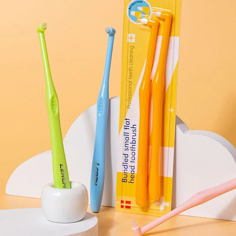 Small Head Single-beam Teeth Cleaning Toothbrush Interdental Brush Qme