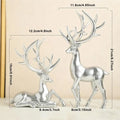 Deer Figurine 2-Piece Christmas Table Centerpieces Resin Reindeer Qme Silver China Mainland