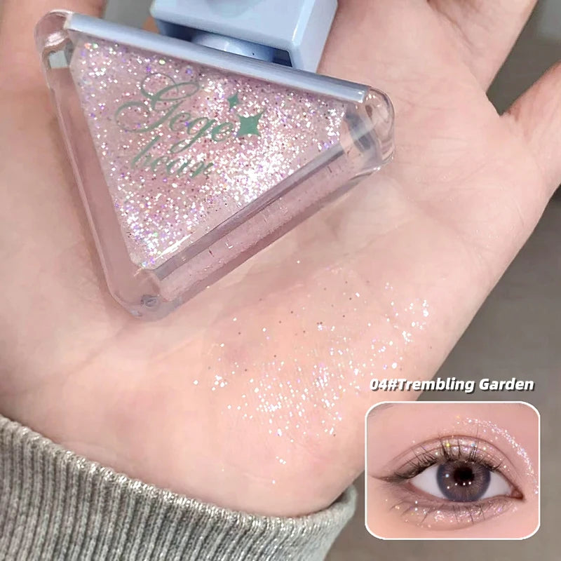 Gege Bear Glazed Eyeshadow Liquid Pearlescent Glitter Brightens Qme GX1266-4