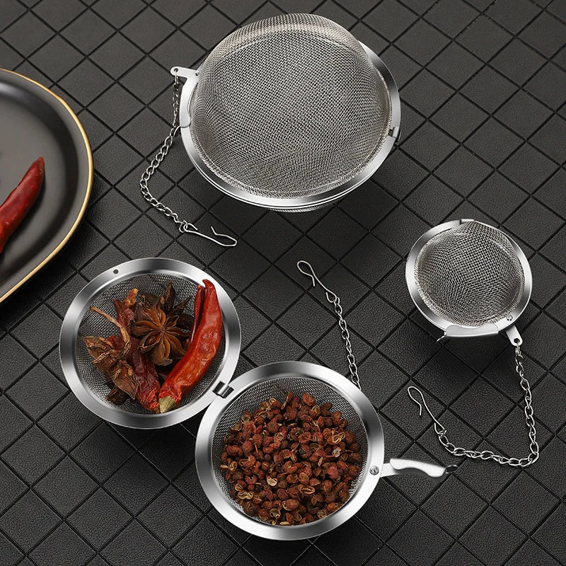 Stainless Tea Infuser Sphere Locking Spice Tea Ball Strainer MeshTea Filter Tool. Qme