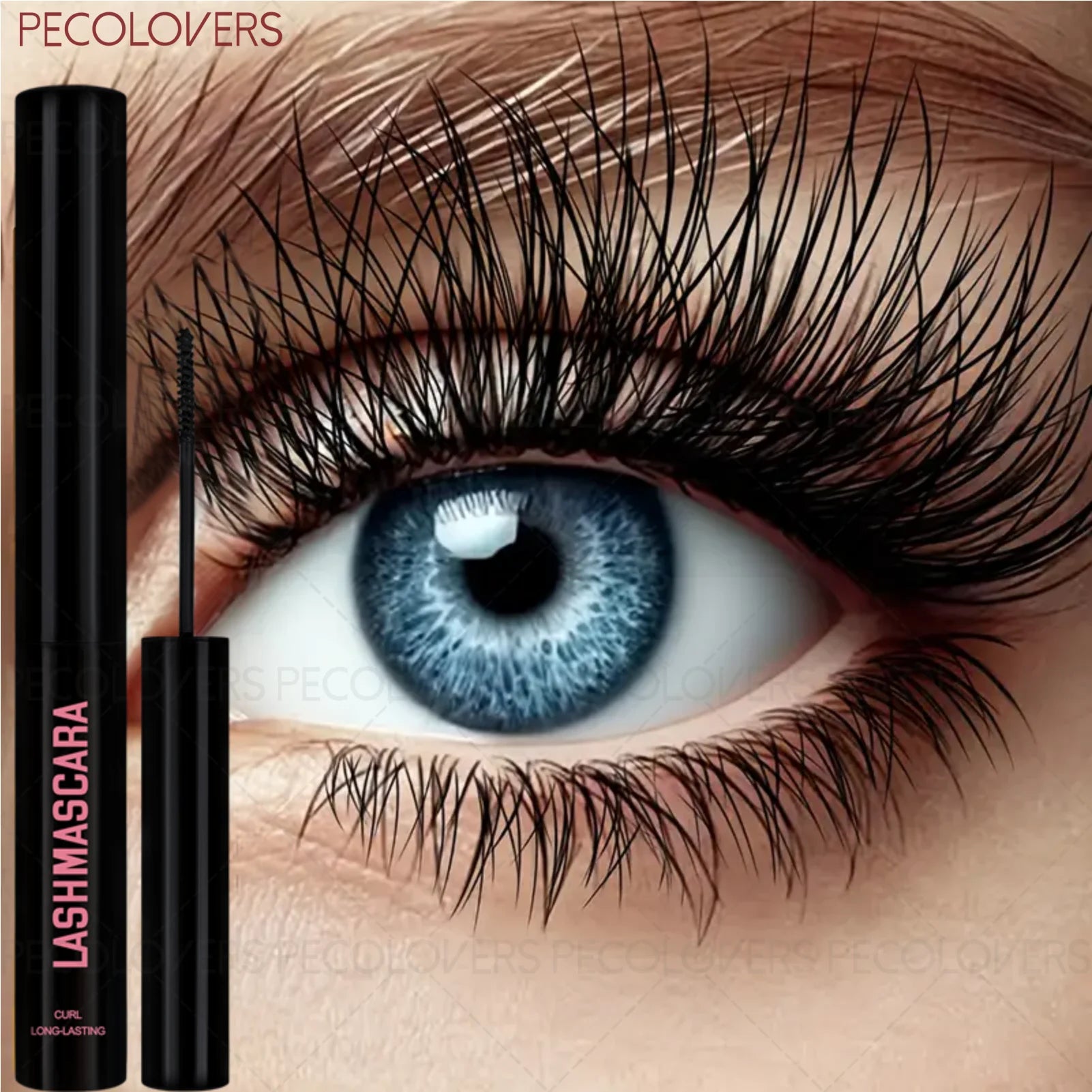 Waterproof Sweat-proof Black Tube Mascara Thick Eyelashes Natural Qme