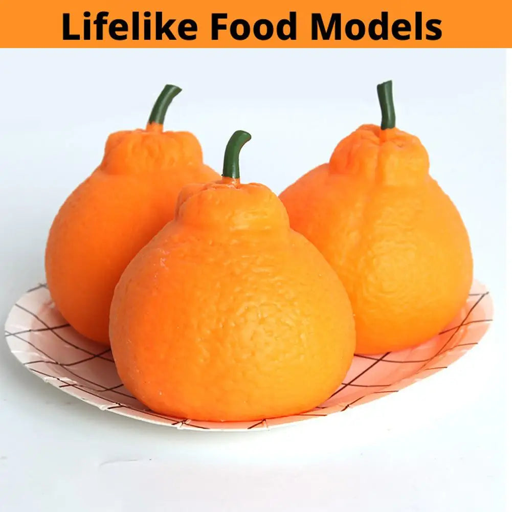 Stress Relief Soft Simulation Orange Fruit Slow Rising Squeeze Toy Qme