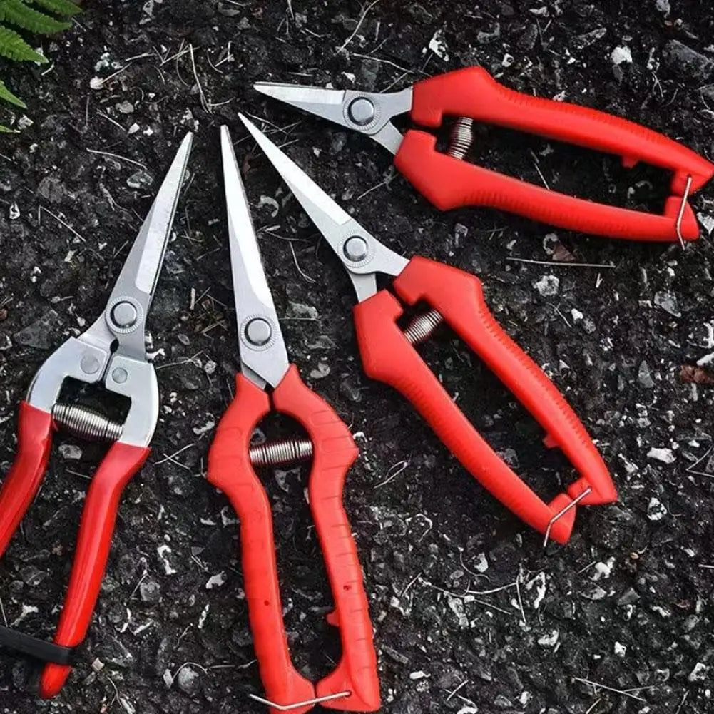 One-handed Sharp Blade Pruning Shears Branch Grass Garden Fruit Tree Trimming Scissors Knife Non-slip Handle Cutting Knife Tools Qme