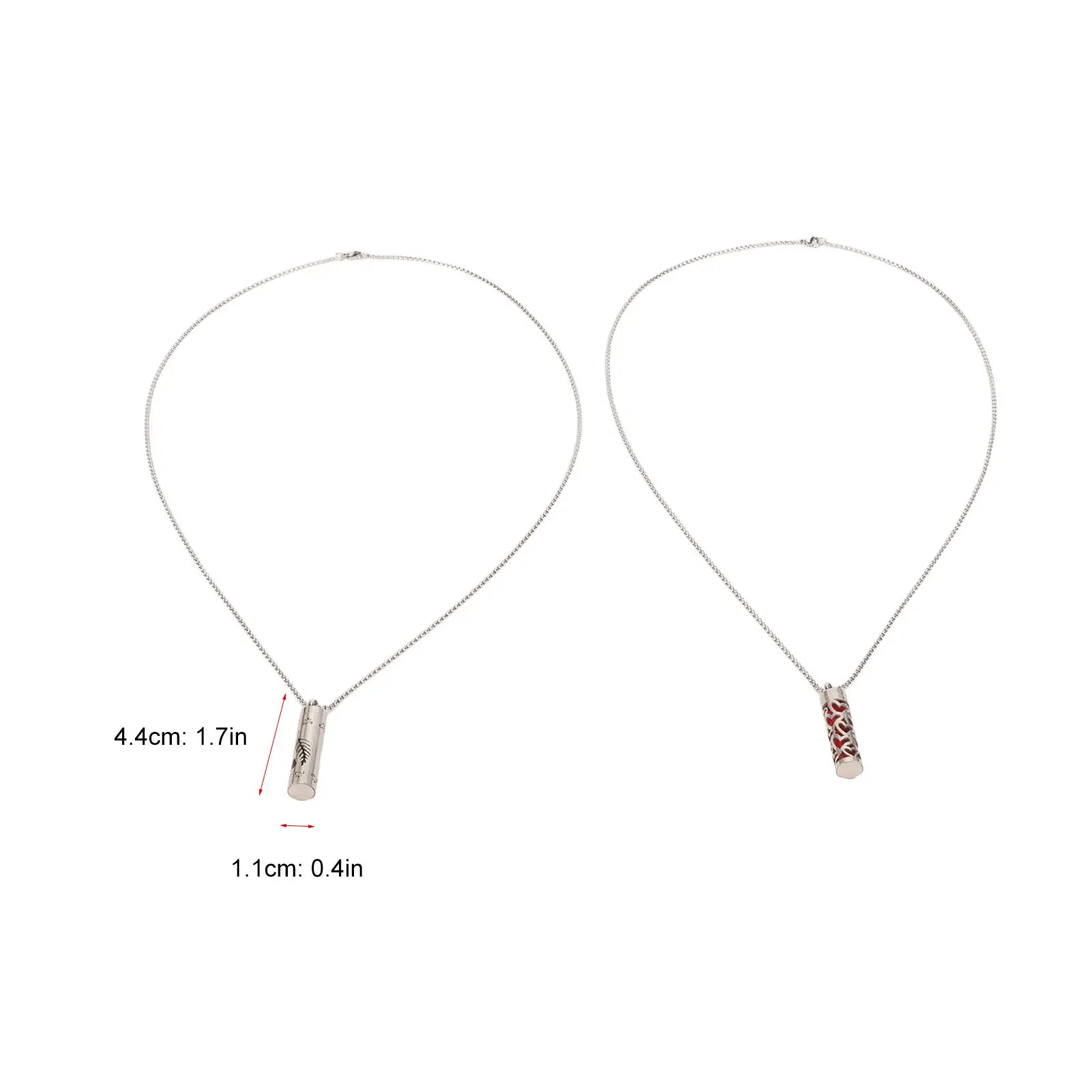 2Pcs Aromatherapy Necklaces Aromatherapy Necklaces Stainless Steel Stress Relief Essential Oil Diffuser Necklace for Men Women Qme