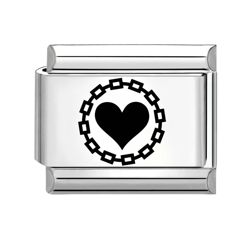 Trendy Fashion Stars Headphones Cats Heart NO 8 Ball Charm Italian