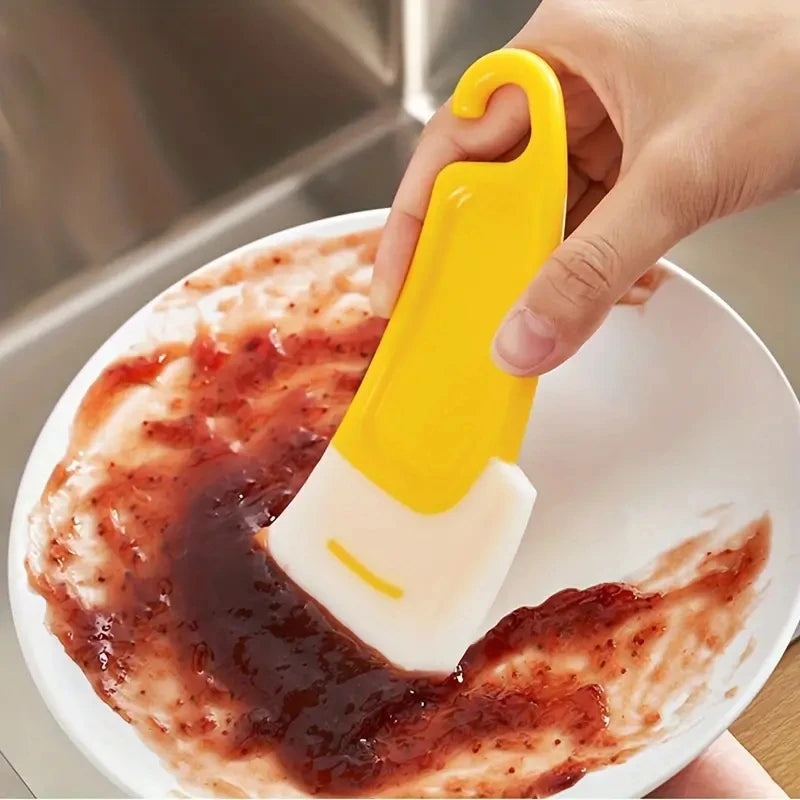 Silicone Pan Scraper -Effective Cleaning Tool For Pans Fry Pans Dishes And Pots Essential Kitchen Cleaning Supply Scraper Qme