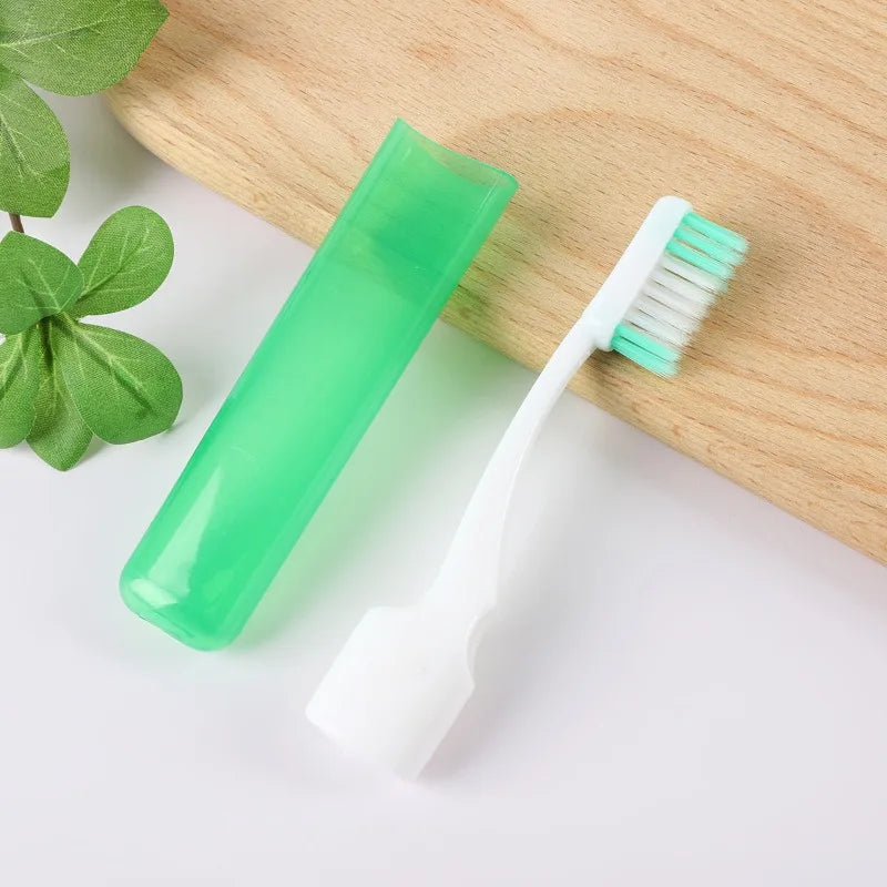 10pcs Hygiene Oral Portable Disposable Foldable Travel Camping Toothbrush Hiking Tooth Brush Tooth Cleaning Tools Qme