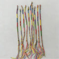 Multicolor Bracelets Rope Rainbow Mix Braid Tassel Bracelet Women Men Qme Random color 10Pcs