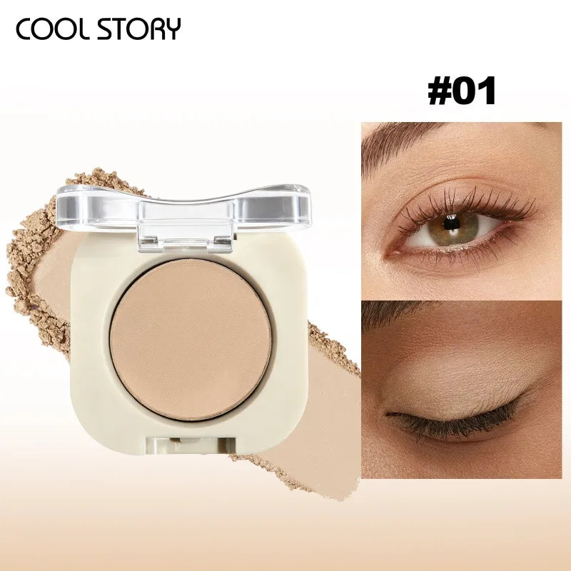 Eyeshadow Palette - Matte & Shimmer Nude Colors, Multi-Use Makeup Palette for Eyes & Face, Smooth Formula, Long Lasting Pigment Qme 01 Light Beige