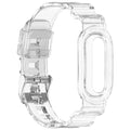 TPU Transparent Adjustable Wristband for Google Fitbit Air Fitness Tracker Watch Band Sweatproof Waterproof for Men Women Qme WHITE