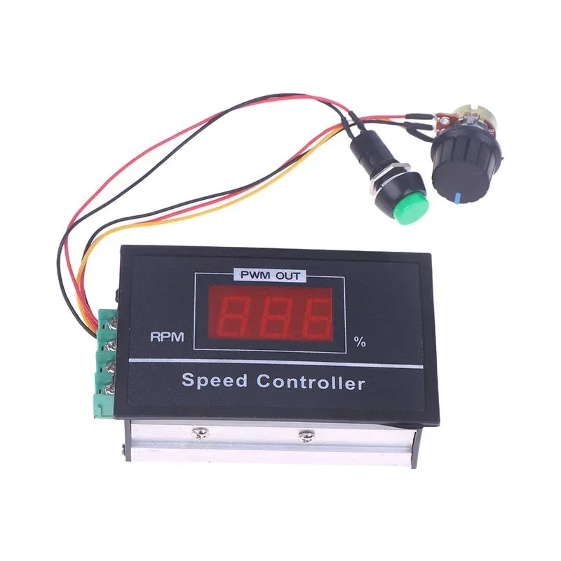 DC 6-60V 6V 12V 24V 48V 30A Digital Display PWM DC Motor Speed Controller Regulator Motor Speed Controller W/ Start Stop Switch Qme