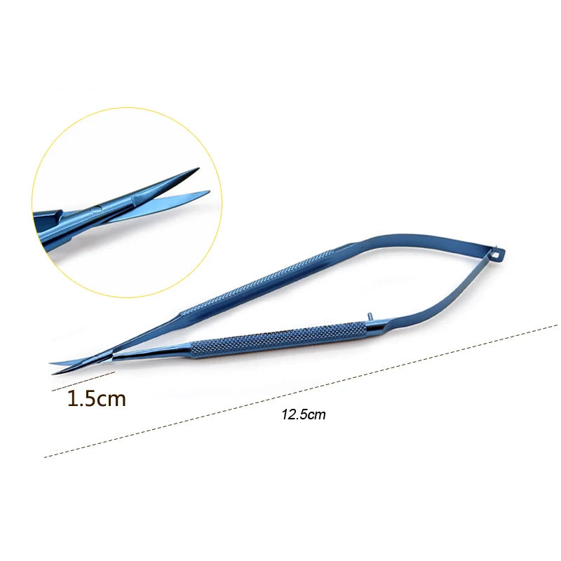 Castroviejo Corneal Scissors Capsule Membrane Titanium Stainles Steel Qme c