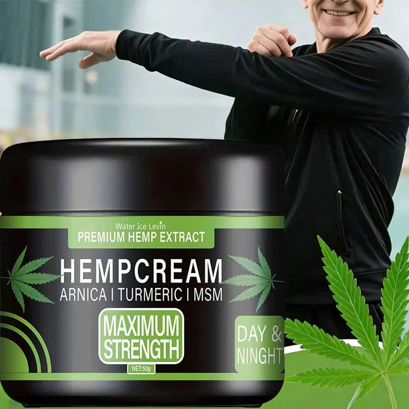 Premium Hemp Extract Cream with Arnica, Turmeric & MSM for Soothing Skin Relief, Nourishing & Moisturizing. Qme