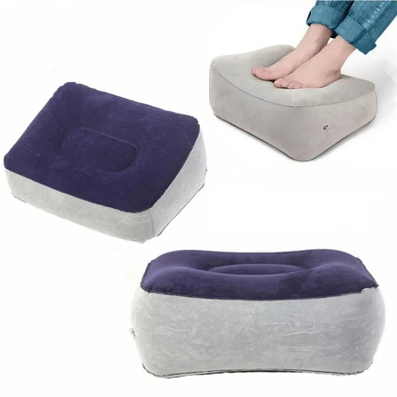 Inflatable Footrest Pillow PVC Foot Rest Air Pillow Cushion For Travel Office Home Leg Up Relaxing Feet Tools Under Desk Qme