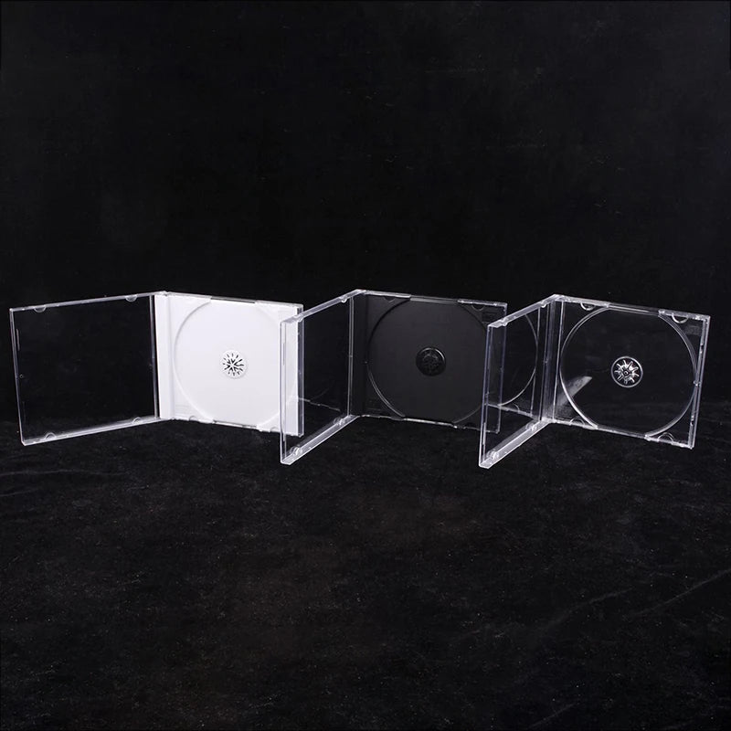 Transparent Bottom CD Box Empty Case PP Plastic Capacity 1-2 Discs Qme