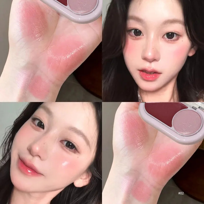 Dual-color Blush Cream Moisturizing Matte Finishwith Expanding Qme HR782-2