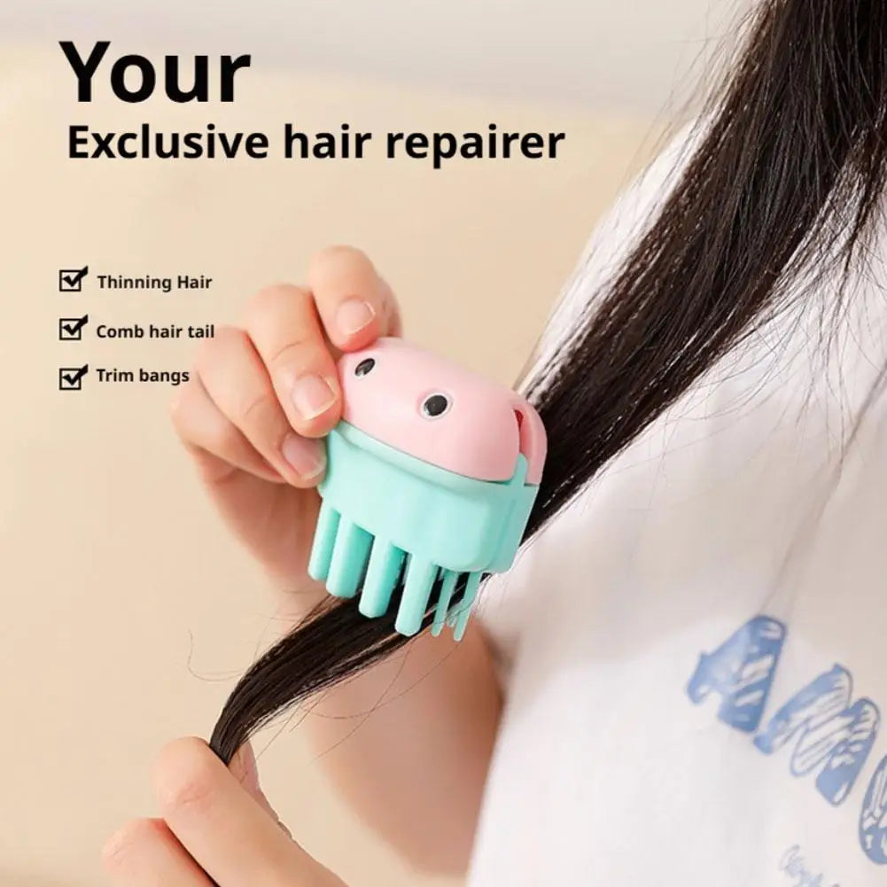 2 In 1 Hair Cut And Hairdressing Comb Trim Bangs And Portable Broken Trimmer Children's Bang Hair Hair Manual V0H4 Qme