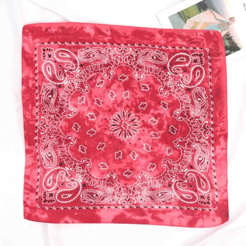 Hip Hop Bandana Square Scarf Scarves Seamless Hair Band Design Qme Red