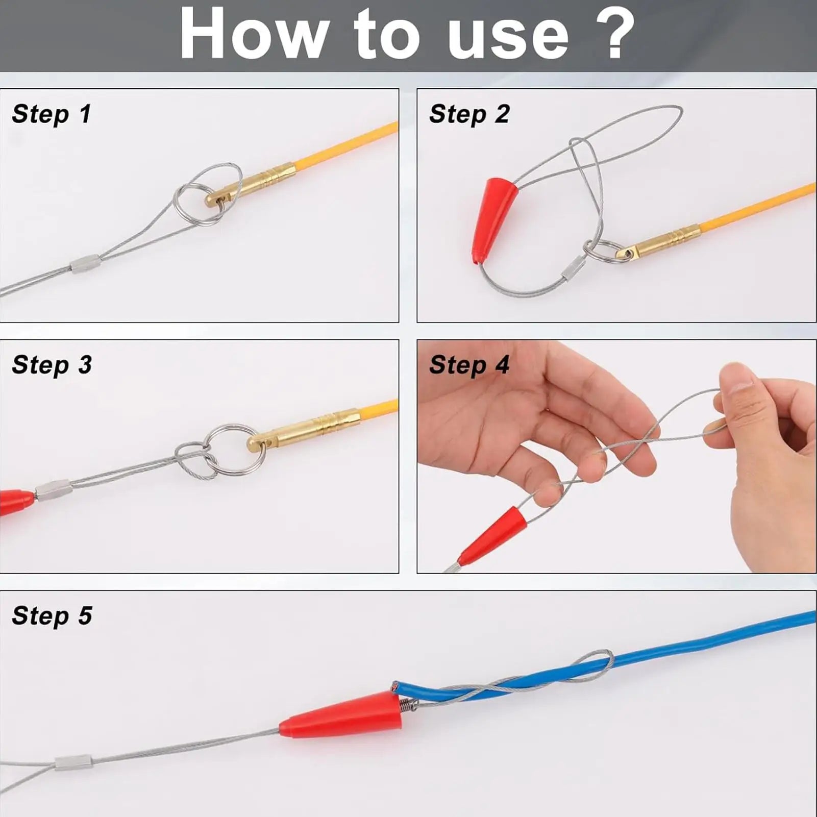 Electrical Fish Sticks Threader Wand Accessories Fiberglass Wire Qme