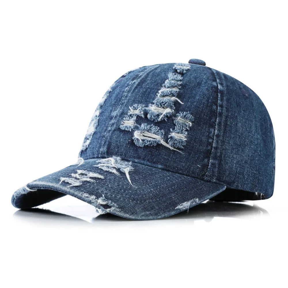 Simple Creative Denim Baseball Cap Hip Hop Cotton Sunscreen Hat Qme Style 3