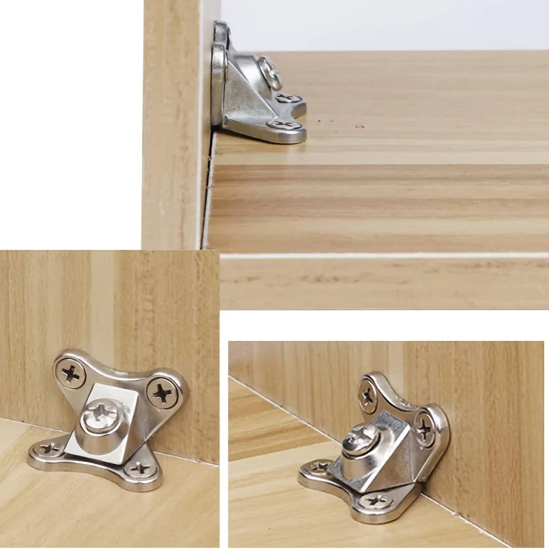 6 Sets of Zinc Alloy Butterfly Angle Bracket, Removable Angle Bracket, with Screw - Support Connectors for Furniture, Qme