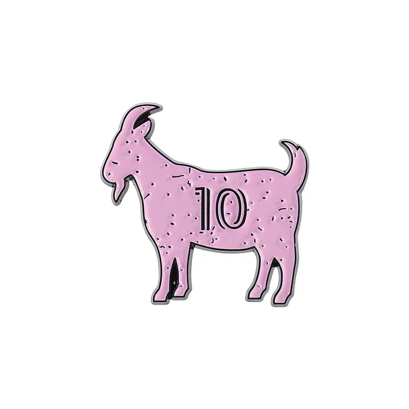 Football Star Surrounding Enamel Pins Letters Cr7 Football Club Messi 10 As Lapel Metal Badge Brooch Jewelry Gift In Wholesale Qme style 2