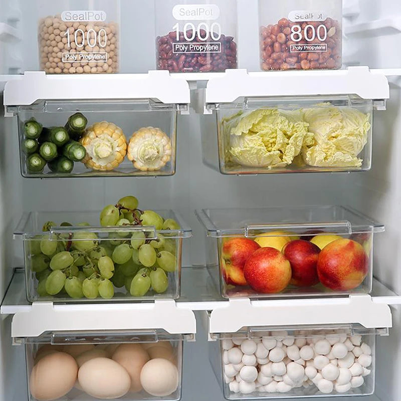 Refrigerator Drawer Kitchen Storage Box Fruit Vegetable Preservation Qme