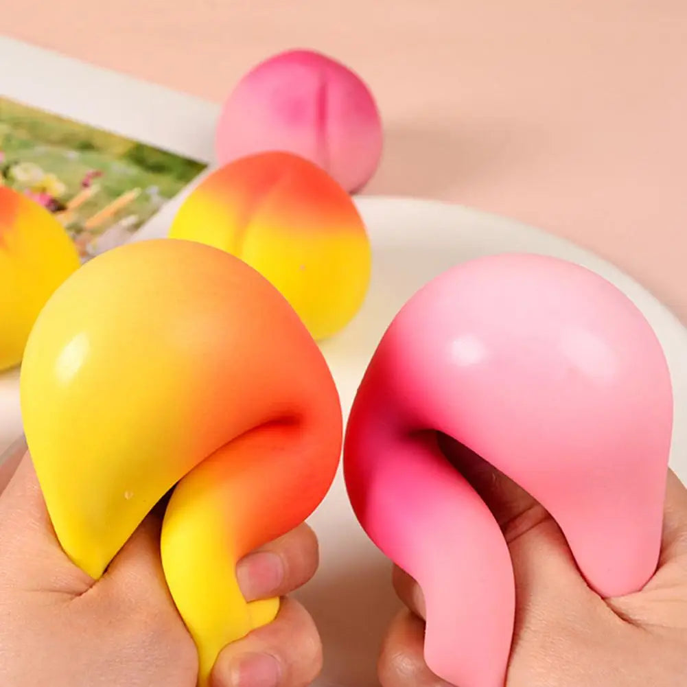 Peach Shaped Stress Balls Squishy Fruit Toys Slow Rising Antistress Qme
