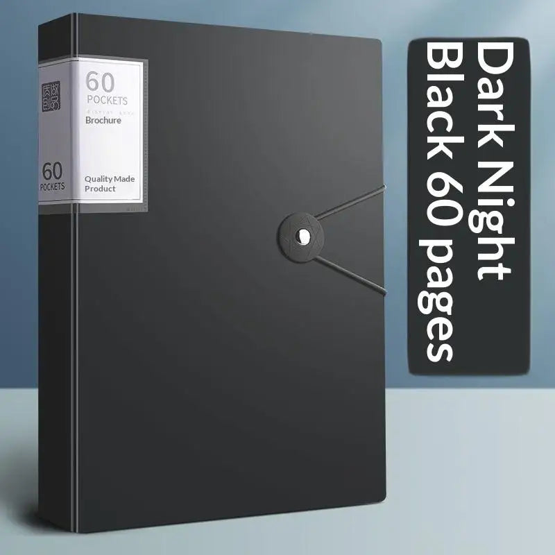 PP Transparency Waterproof Insert Brochure 60 100 Pocket A4 File Qme Black 100 Pocket