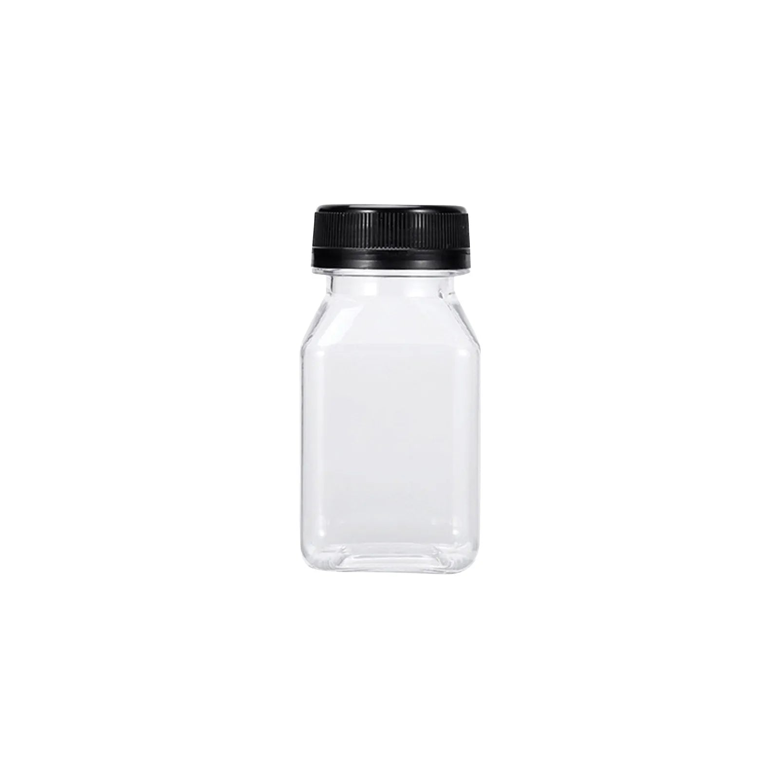 Multi-capacity Disposable Square Plastic Clear Beverage Bottle with Lid Picnic Juice Bottle Multipropose Durable Storage Jars Qme A One Size