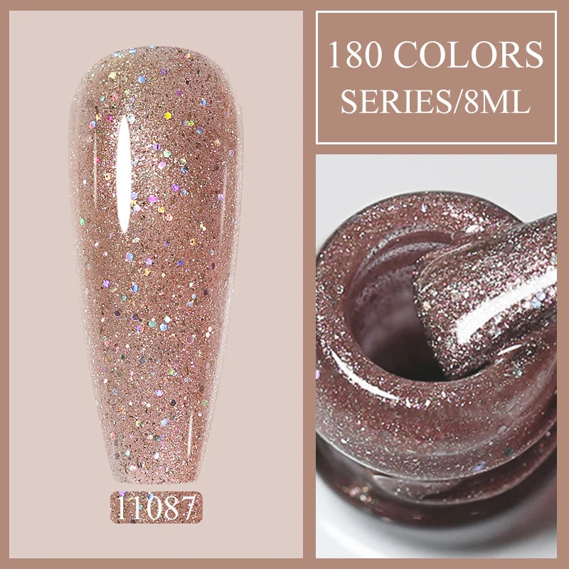 Arte Clavo Glitter UV Gel Nail Polish Sequin Series Colorful Soak Off