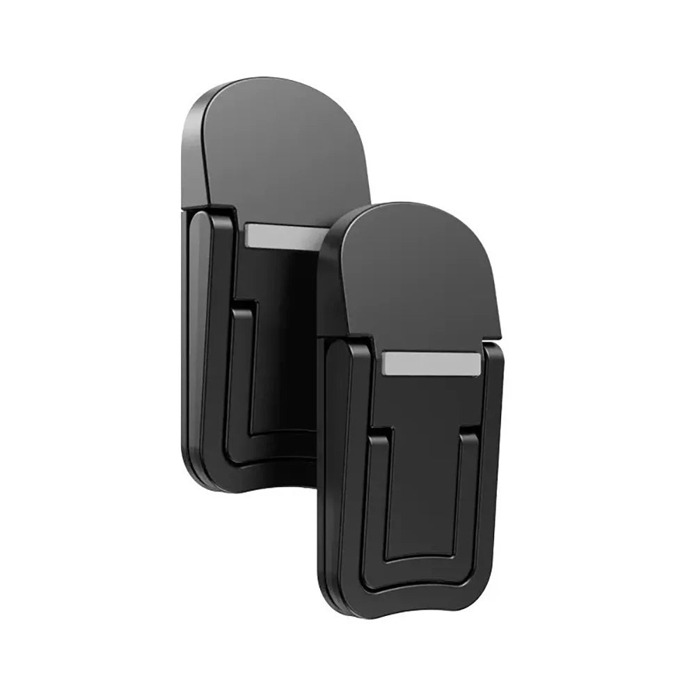 2PCS Mini Foldable Laptop Stand Portable Computer Keyboard Riser with 2 Adjustable Angles Self-Adhesive Invisible Notebook Stand Qme Black dual gear