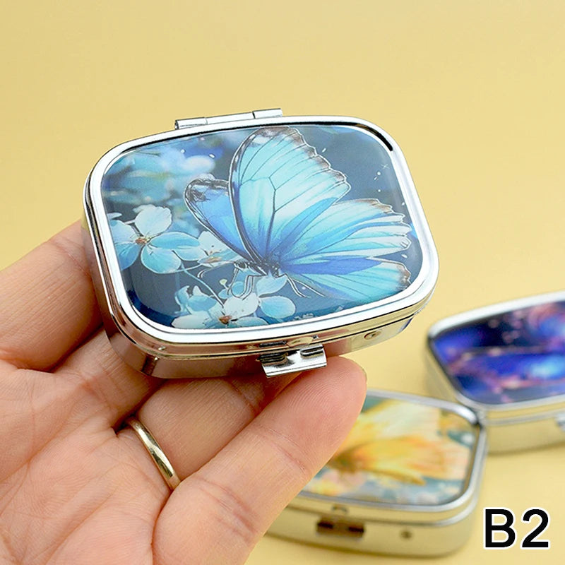 Metal Medicine Box Iris Pill Packaging Health Products Moisture Qme B2
