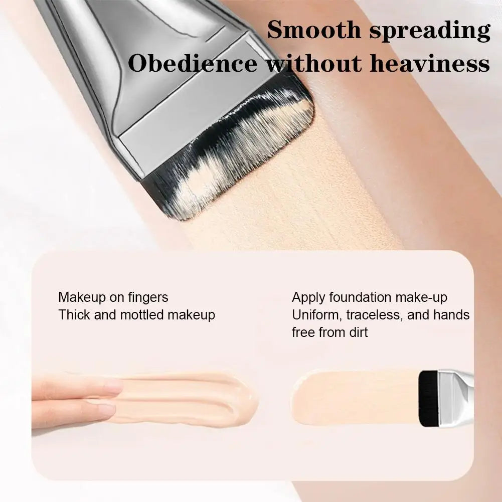 Flat Makeup Brush Ultra Thin Blade Concealer Liquid Cream Powder Qme