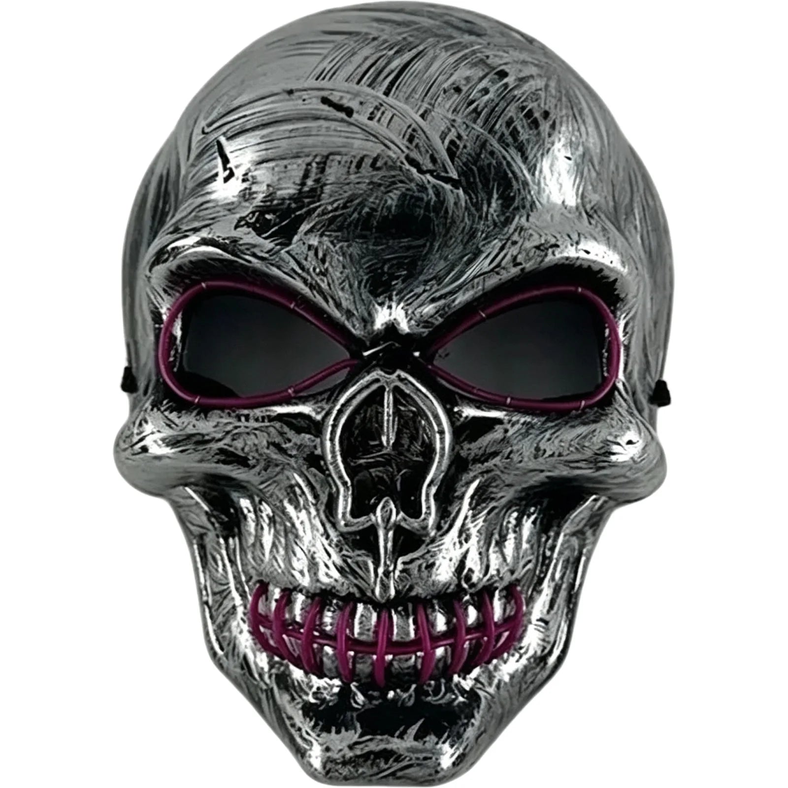 Halloween Skull Stitched Mouth Wire Mask Horror Full Face Cosplay Masquerade Party Costume Accessories Qme J