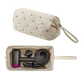 Waterproof Zipper Cosmetic Bags Women Hair Dryer Storage Bag Travel Qme Beige