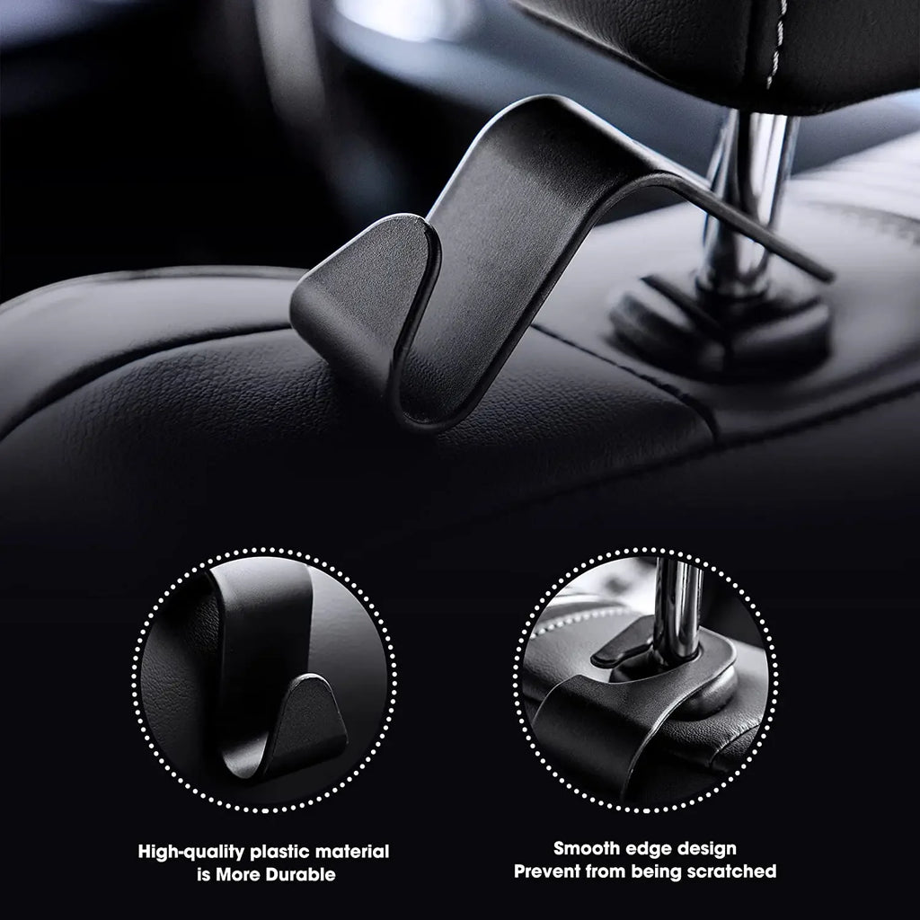 4/2/1Pack Hooks for Bags Car Clips Front Seat Headrest Organizer Holder Auto Fastener Hangers Car Storage Interior Accessories Qme