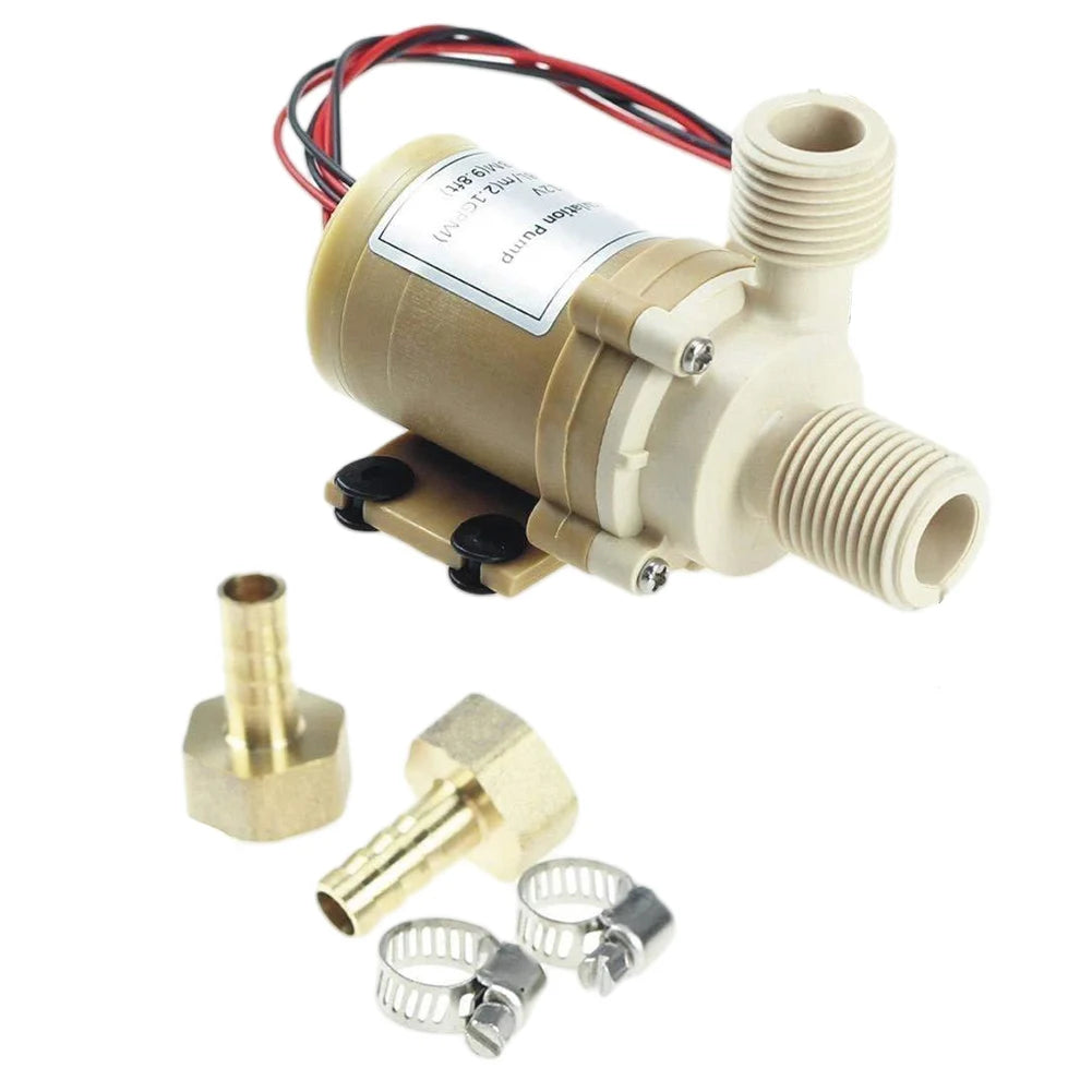12V DC Solar Brushless Motor Hot Water Pump Solar Water Pump High Temperature Resistant Solar DC Motor Water Circulation Pump Qme