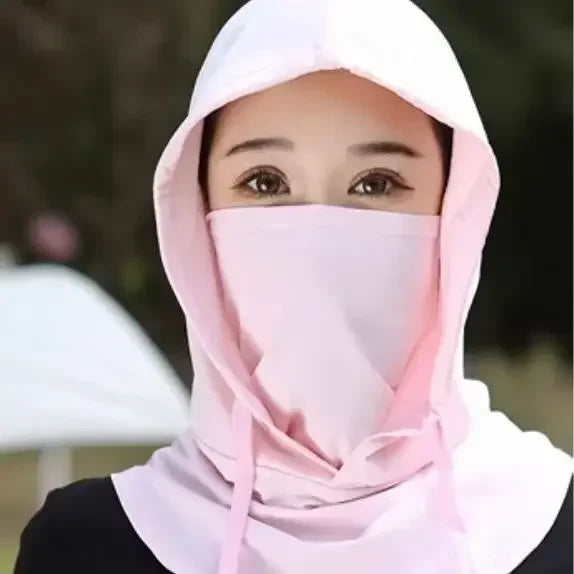 1PC Summer 360 Degree Lightweight Cooling Hood Sun Protection Shroud Mask for Outdoor Activities Fishing Surfing Cycling Hiking Qme Pink