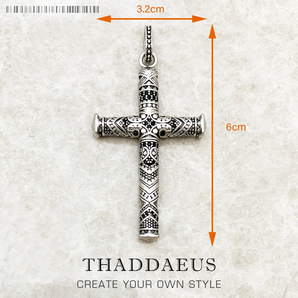 Pendant Majestic Cross & Crown Jewelry Europe 925 Sterling Silver Symbolism Promises Shield And Certaint Gift For Woman Men Qme 8