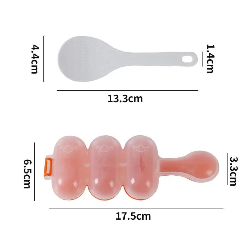 Baby Rice Ball Maker Shaker Children Kindergartens Meal Sushi DIY Qme Orange