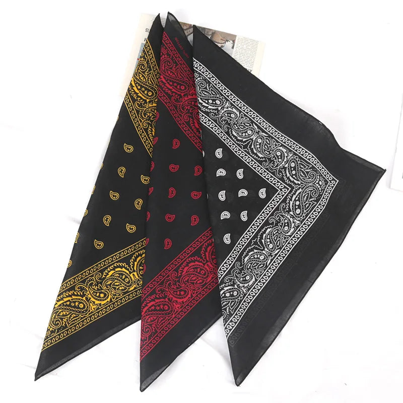 Cotton Cashew Flowers Hip Hop Printed Bandana Men Hijabs Women Qme