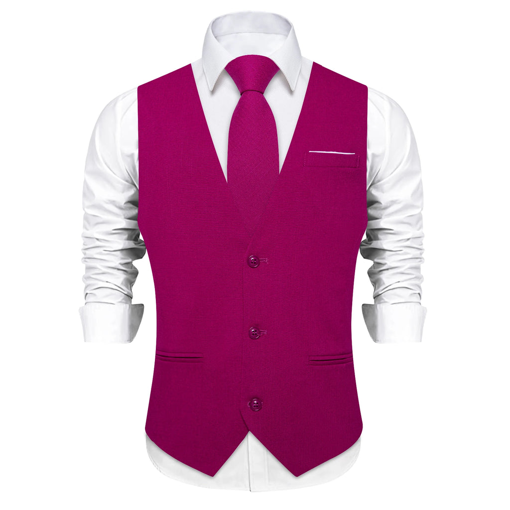 Men's Solid Formal Suit Vest – V-Neck Waistcoat with Adjustable Back Belt, Perfect for Weddings, Business Casual Occasions Qme