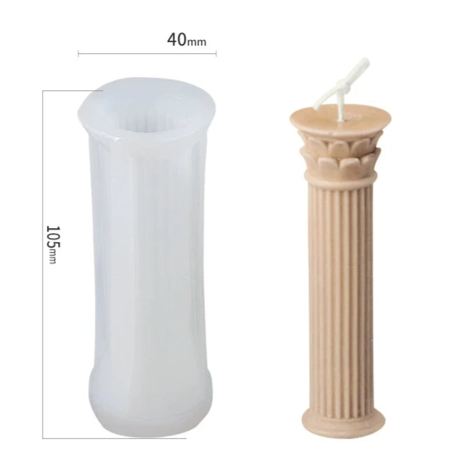 New European Roman Pillar Mold Aromatherapy Candle Mold Kitchen Baking Chocolate Molds Retro Home DecorDIY Gypsum Ornament Mould Qme B