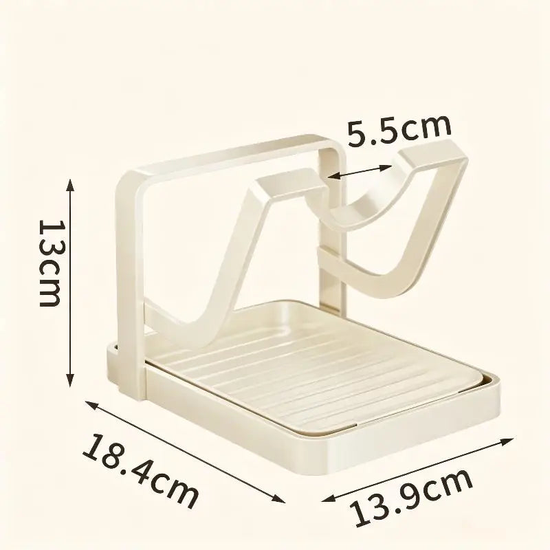 Pot Lid Storage Rack Kitchen Counter Organizer Countertop Removable Qme A4