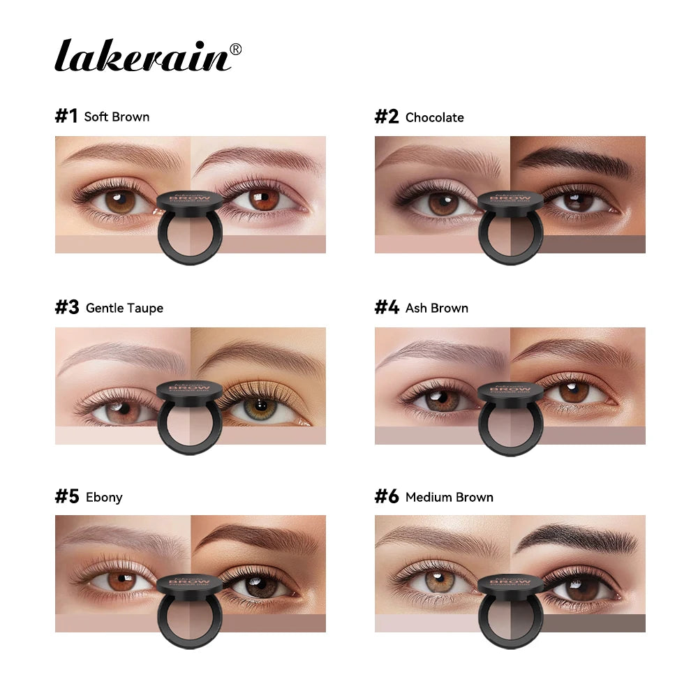Dual-color Eyebrow Powder Ash Brown Contour Shadow Three-dimensional Eyebrow Shape Waterproof Natural Compact Powder Palette Qme